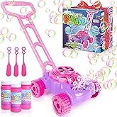 ArtCreativity Bubble Lawn Mower for Toddlers 1-3, Bubble Machine for 1-Year-Old Girl Gifts, Toddler Outdoor Toys for 2-Year-Old Girl Birthday Gift, Push Summer Gardening Toys for Toddlers Age 1 2 3 +