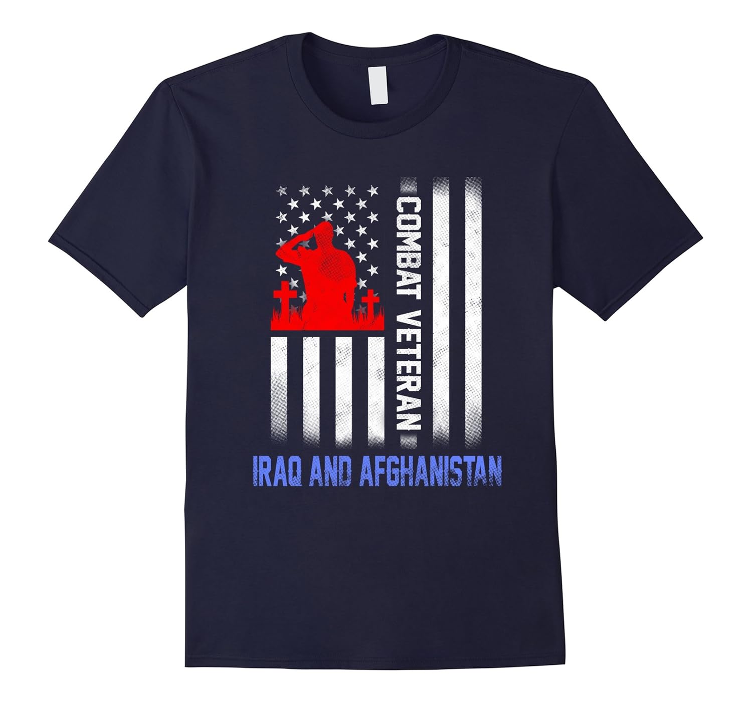 Combat Veteran Iraq and Afghanistan shirt US Flag-Rose