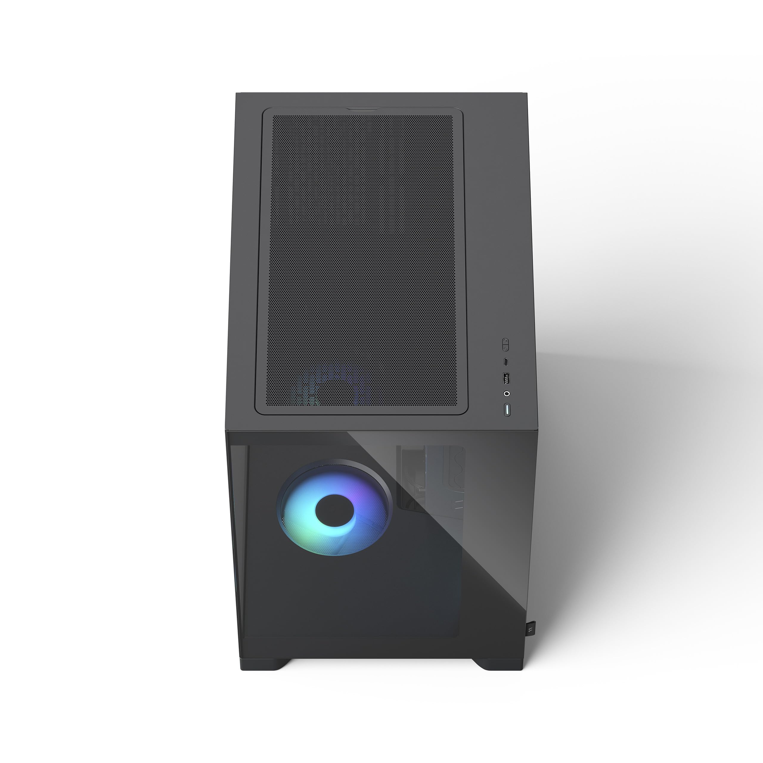 Fractal Design Pop 2 Vision Black RGB PC‑Gaming‑Gehäuse mit Panoramaglas – Dual‑Kammer‑Design – 4 RGB‑Reverse‑Lüfter – ATX/E‑ATX/mATX/ITX 4
