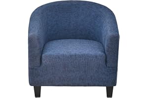 KRFOONN Club Chair Slipcover Stretch Printed Tub Chair Slipcover Removable Armchair Sofa Covers Spandex Barrel Chair Cover Furniture Protector with Elastic Bottom, 30