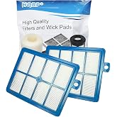 HQRP 2-Pack Hepa Filter compatible with Electrolux EL012B EL012W fits Harmony, Oxygen, Oxygen Ultra, Oxygen 3 Ultra Canister, Aptitude Upright Vacuum Cleaners, 1130939-01 S-Filter Replacement