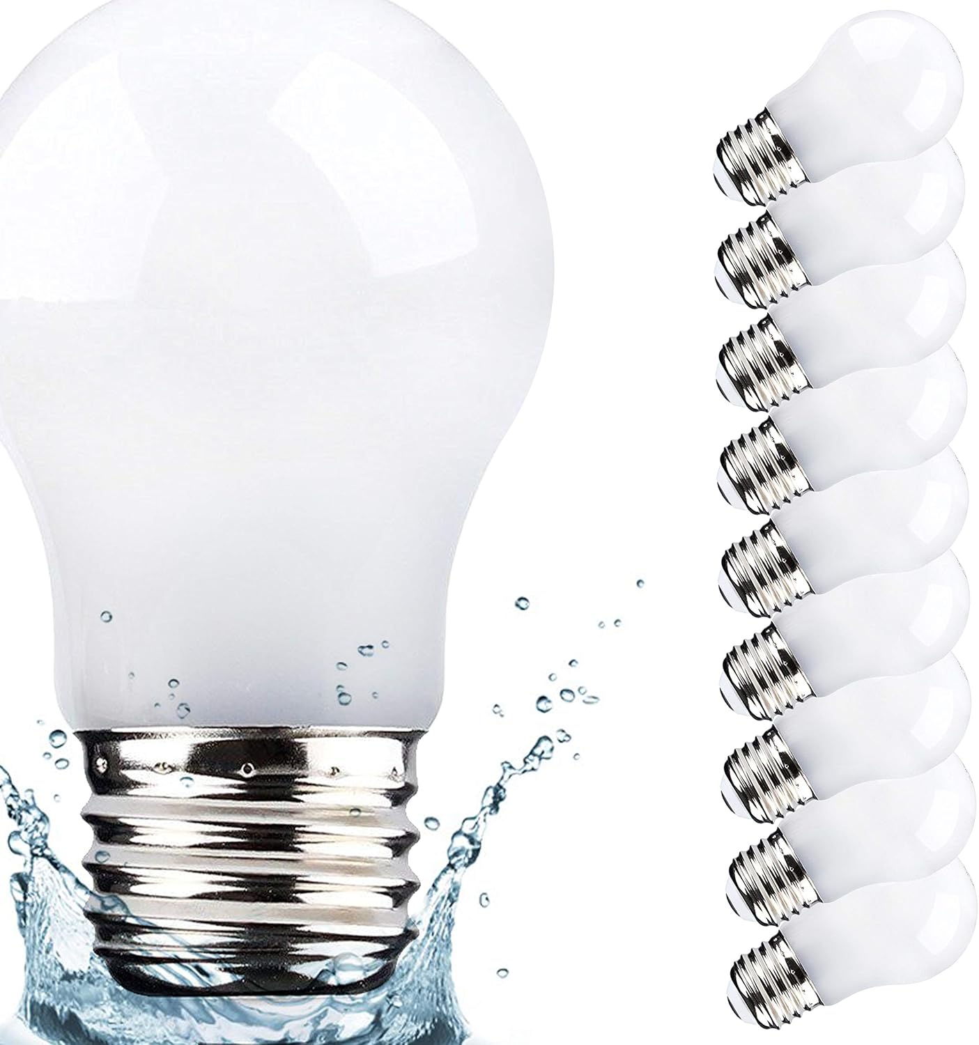 Unbreakable A15 LED bulb, Shatter Proof LED light, 8 Watts, Liquid Cool