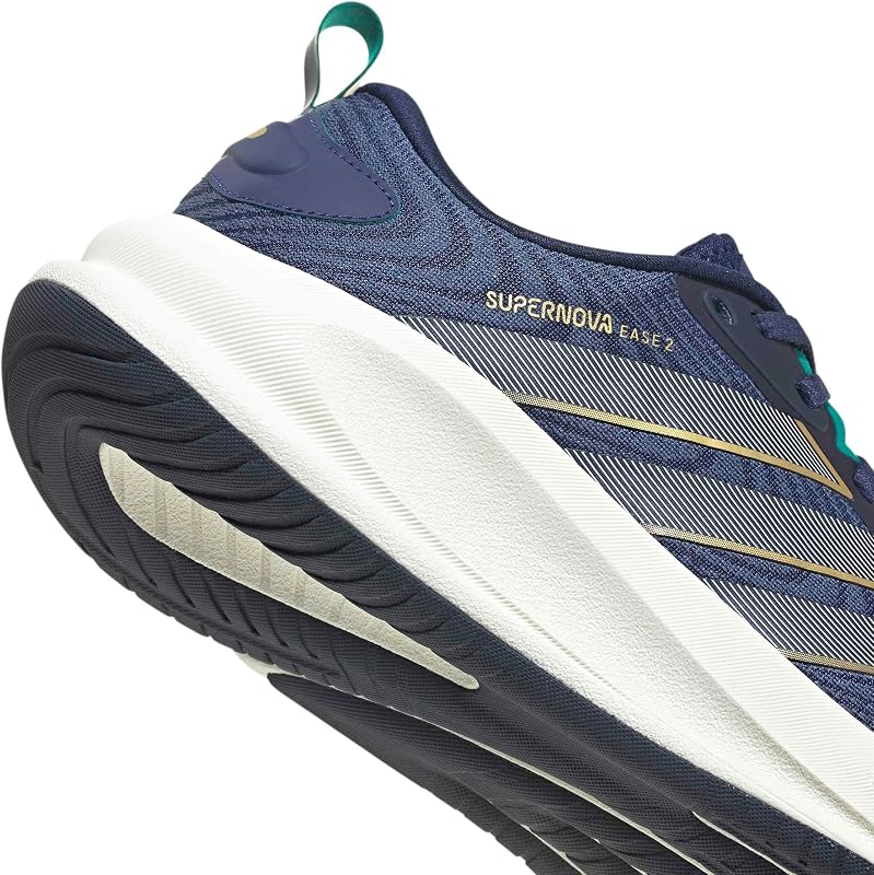 Homme Supernova Ease 2 Running Shoes, Dark Blue/Off White/Matte Gold, 42 2/3 EU