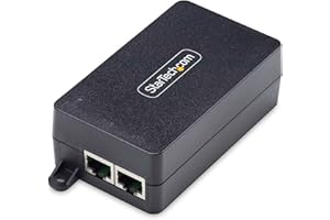 StarTech.com 1-Port Gigabit PoE+ Injector, 10M/100M/1G Ethernet, PoE/PoE+ (802.3af/802.3at), 30W Power Budget, Wall Mountable