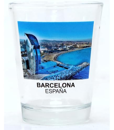 Verre à Shot Souvenir Malaga Espagne – Collection Villes Espagnoles – Idéal Cadeau Ou Déco Bar