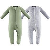 ZIPPYJAMZ Baby Sleepers, Organic GOTS Cotton Footed Onesies