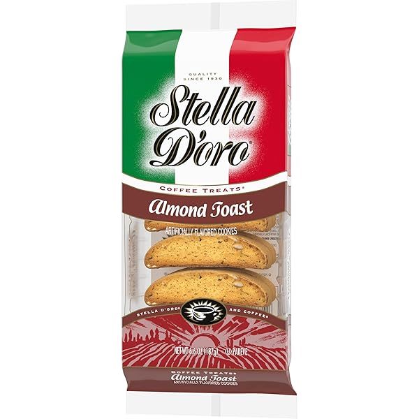 STELLA D’ORO ALMOND TOAST CRUNCHY COFFEE TREATS COOKIES, 6.6 OZ