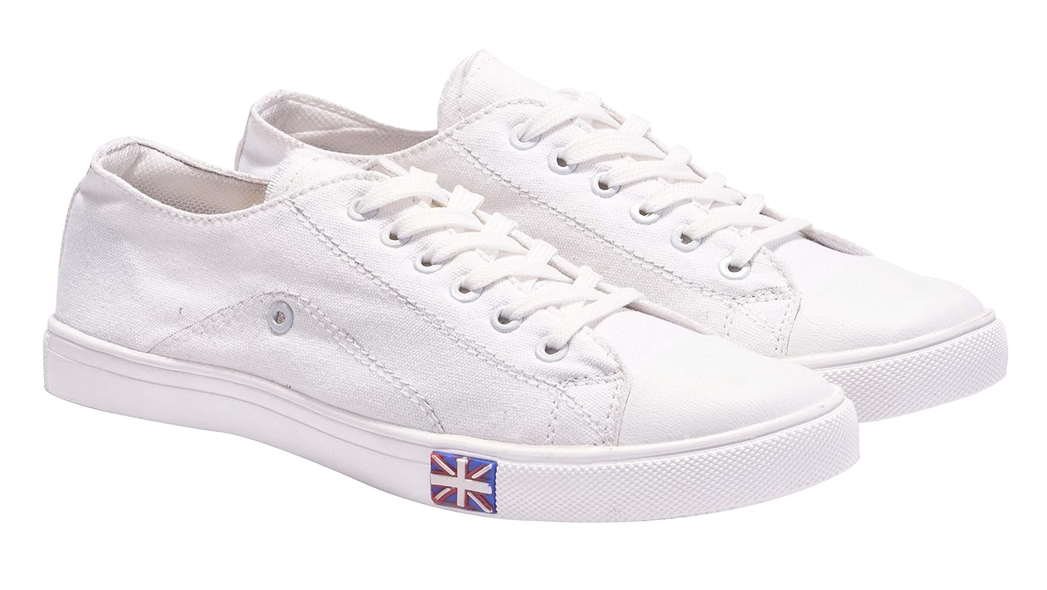 boysons canvas casual sneakers unisex shoes - white