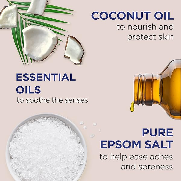 DR TEAL’S SALT SOAK WITH PURE EPSOM SALT, NOURISH & PROTECT WITH COCONUT OIL, 3 LBS