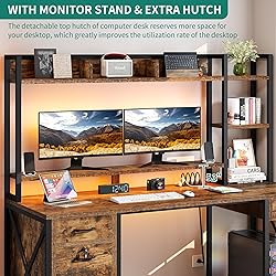 YITAHOME Computer Desk with Drawers & Power