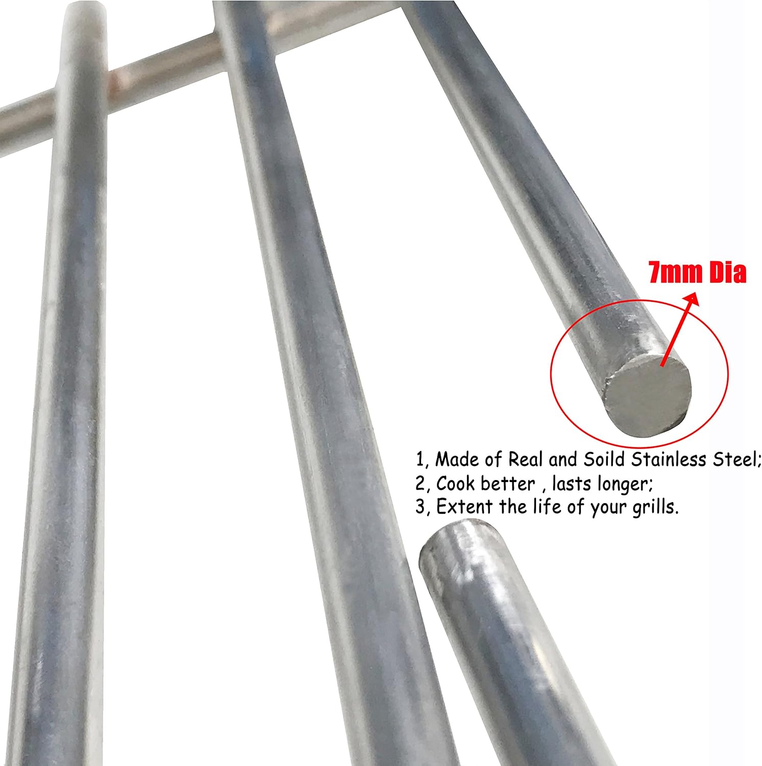 Hisencn Repair kit Replacement for Jenn Air 720-0337, 7200337, 720 0337 Gas Grill Model, 4pack Stainless Steel Burners Pipe Tube, Heat Plates Sheild Tent, Set of 3 Grill Cooking Grid Grates : Garden & Outdoor