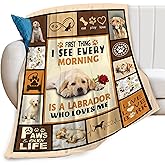 Labrador Dog Print Blanket Best Dog Pet Animal Throw Blankets for Couch Sofa Stuff Decor Gifts Lightweight Soft Cozy Fleece Plush Warm Flannel Bedding for Lover Man Woman Teen Adults 40"x50"