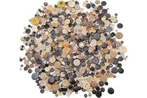 Alfykym 600-700Pcs Assorted Sizes Wooden Buttons for Crafts Mixed Colors Coconut Shell Wood Handmade Craft Buttons Ornament Buttons for Crafting Decorations DIY Arts Manual Button Painting