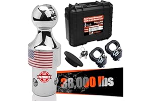 FLEXHITCH 60638 Puck System Gooseneck Hitch Kit with Patent Lock for 2013-2024 Ram 2500, Ram 3500, 2-5/16" Gooseneck Ball, Upgrade Three-Steel-Ball Locking System, 38000lbs, Two Safety Chain Anchors