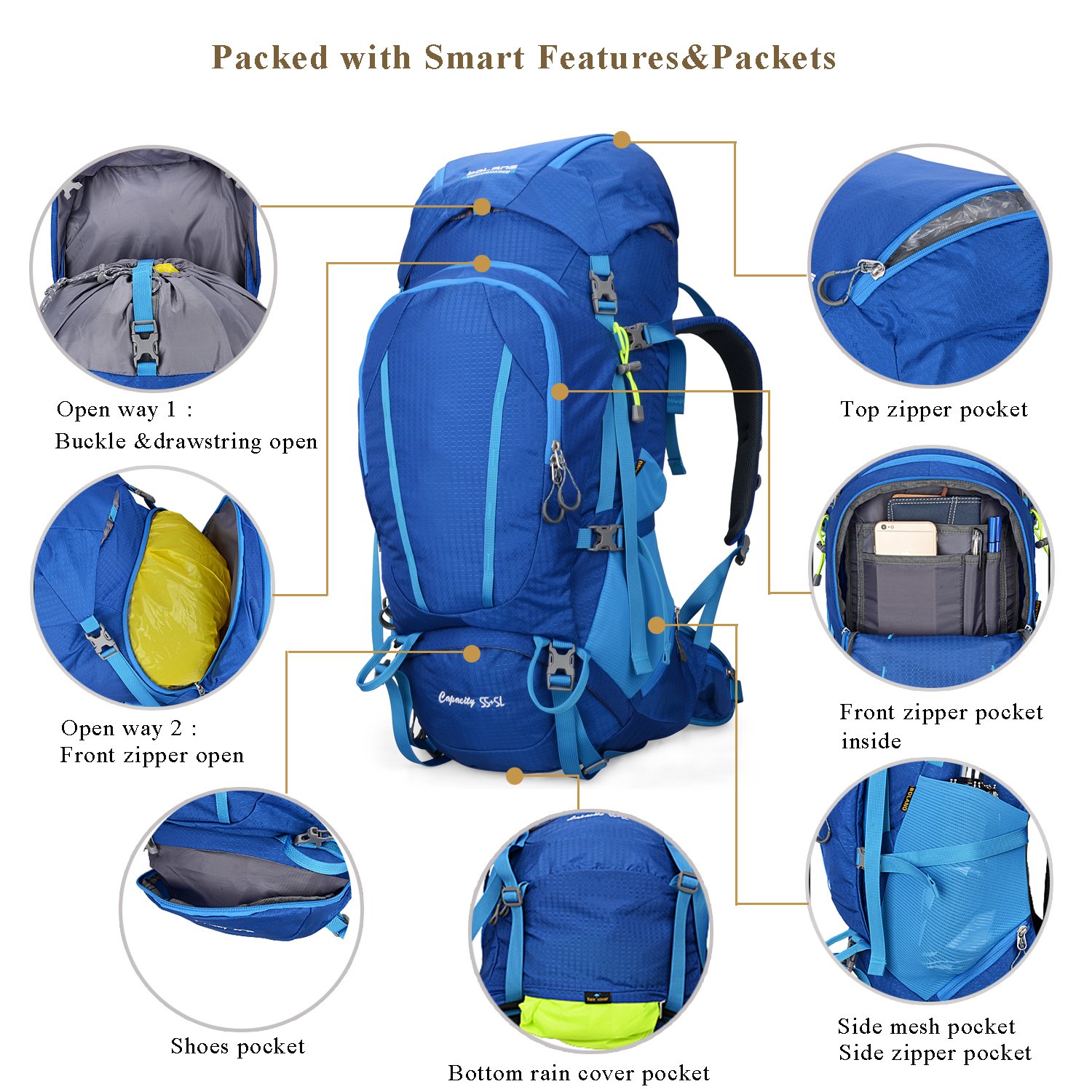 Accessories J&W SPORTS Multipurpose Backpacks Foldable WaterResistant