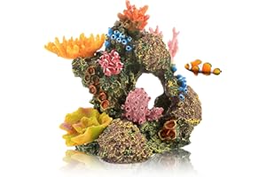 MLKLDOU Aquarium Decor - Artificial Coral Reef Rock & Underwater Plants, Colorful Fish Tank Ornament for Landscape Decoration