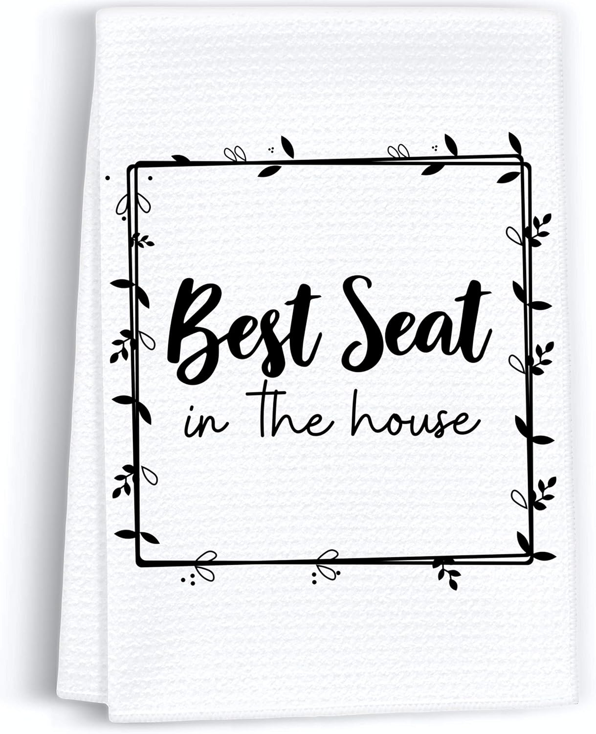 Peaces of Joy Best Seat in The House Funny Hand Towel Sayings for Bathroom, Rustic Cute Dish Kitchen Towels for Home, Decorative Farmhouse Bath Sign
