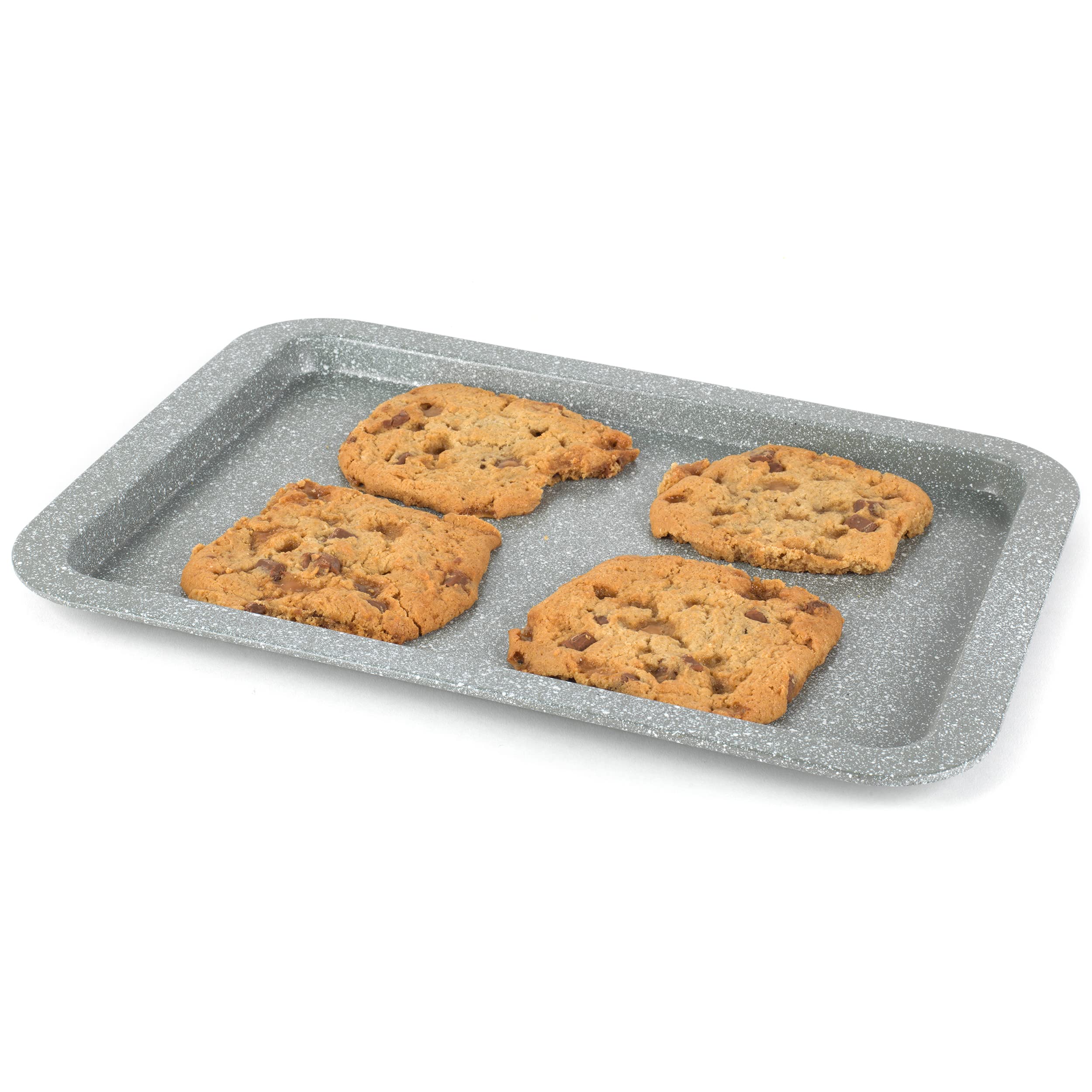 Salter BW02775G Marblestone Baking Tray – 37cm Non-Stick Oven Sheet, Lightweight Carbon Steel, Easy Wipe Clean, Rectangular Cookie Tray, Oven Safe to 220°C, PFOA Free, for Cooking, Baking, Roasting — image 1