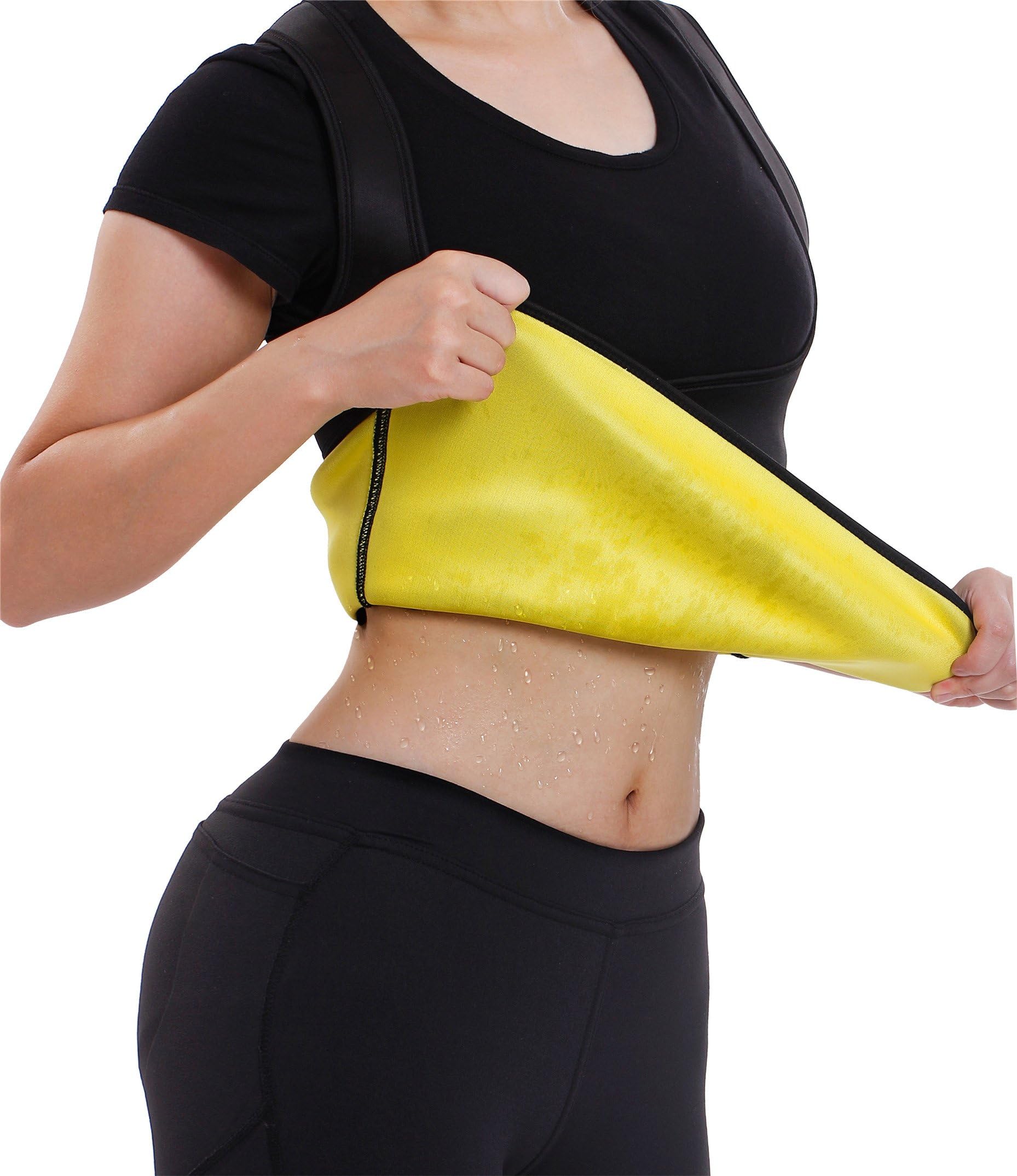 Chumian Womens Slimming Sauna Vest No Zipper Neoprene Sweat Shirt for Weight Loss