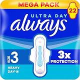 Always Ultra Sanitary Towels Day & Night Size 3 Wings X22 Pads 22x4