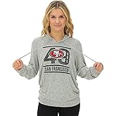 Zubaz NFL Women's Team Graphic Soft Marled Hoodie (X-Small - 3X-Large)