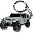 FOUR WHEEL BEAST Jeep Wrangler Keychain - Officially Licensed Jeep Rubicon Accessories JL Key Chain JKU 2024 2023