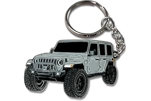 FOUR WHEEL BEAST Jeep Wrangler Keychain - Officially Licensed Jeep Rubicon Accessories JL Key Chain JKU 2024 2023