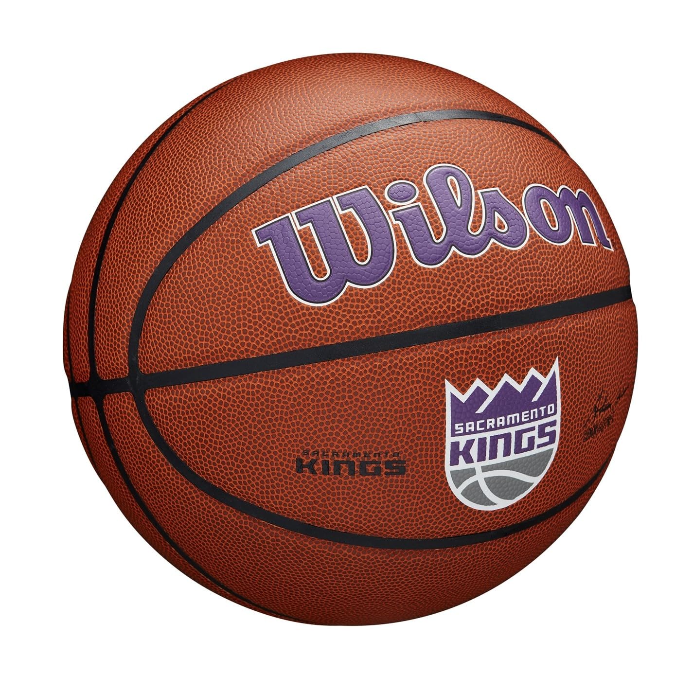 Wilson Basketball, Team Alliance Model, SACREMENTO KINGS, Indoor/Outdoor, Mixed Leather, Size: 7