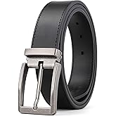 Weifert Men's Dress Belt Black Leather Belts for Jeans