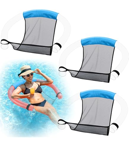 Nuoto Sedia Galleggiante Net, Piscina Noodle Sedia Net, Nuoto Mesh Sedia Galleggiante, Sedia Sede Acqua per Seduto Tempo Libero Nuoto, Noodle Mesh Sling per Bambini E Adulti (Noodle Non Incluse