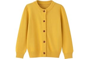 BINIDUCKLING Toddler Knit Cardigan Little Boy Girl Button Up Sweater 18 Months - 12 Years
