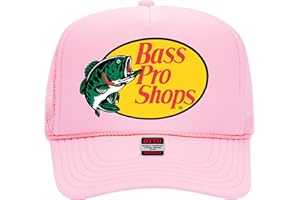 TIMELESS APPAREL CO Bass Original Fishing Pro Foam Trucker Hat - Vintage Graphic Snapback Hat for Men and Women