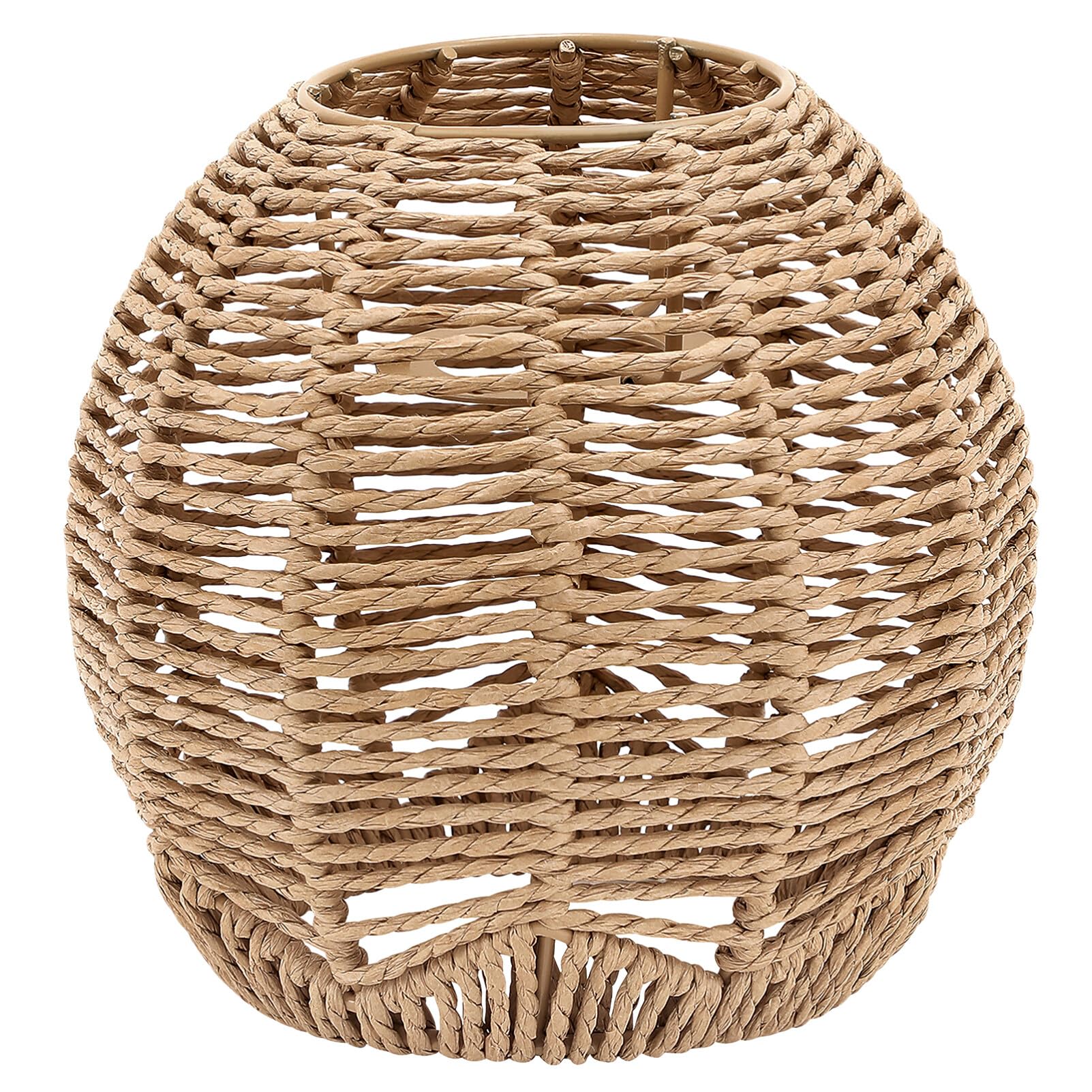 YARNOW Handmade Rattan Lampshade 5.91X11.02 Inch Woven Wicker Chandelier Shade for Indoor Pendant Light Cover Warm Home Decoration