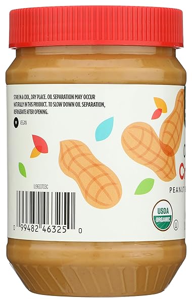 365 BY WHOLE FOODS MARKET, ORGANIC CREAMY PEANUT BUTTER, 28 OUNCE