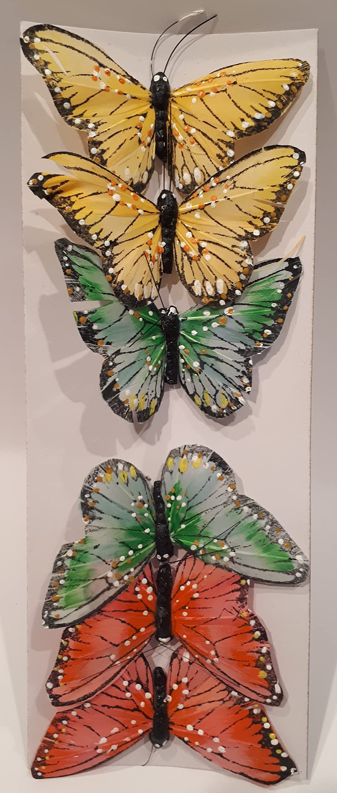 Set of 6 butterflies in 10 x 6 cm