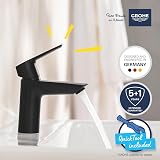 GROHE Start Basin Mixer Tap Matt Black with Push-Open Waste 28mm Ceramic view 2