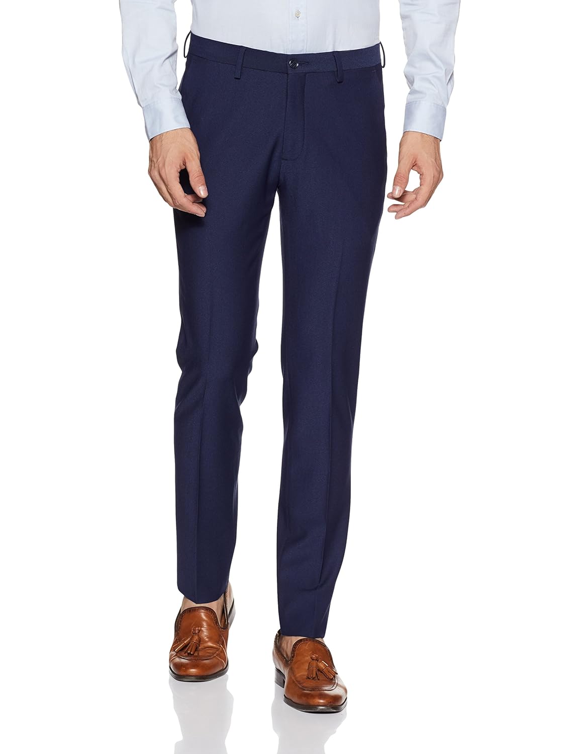 arrow new york men's pleat-front poly viscose formal trousers