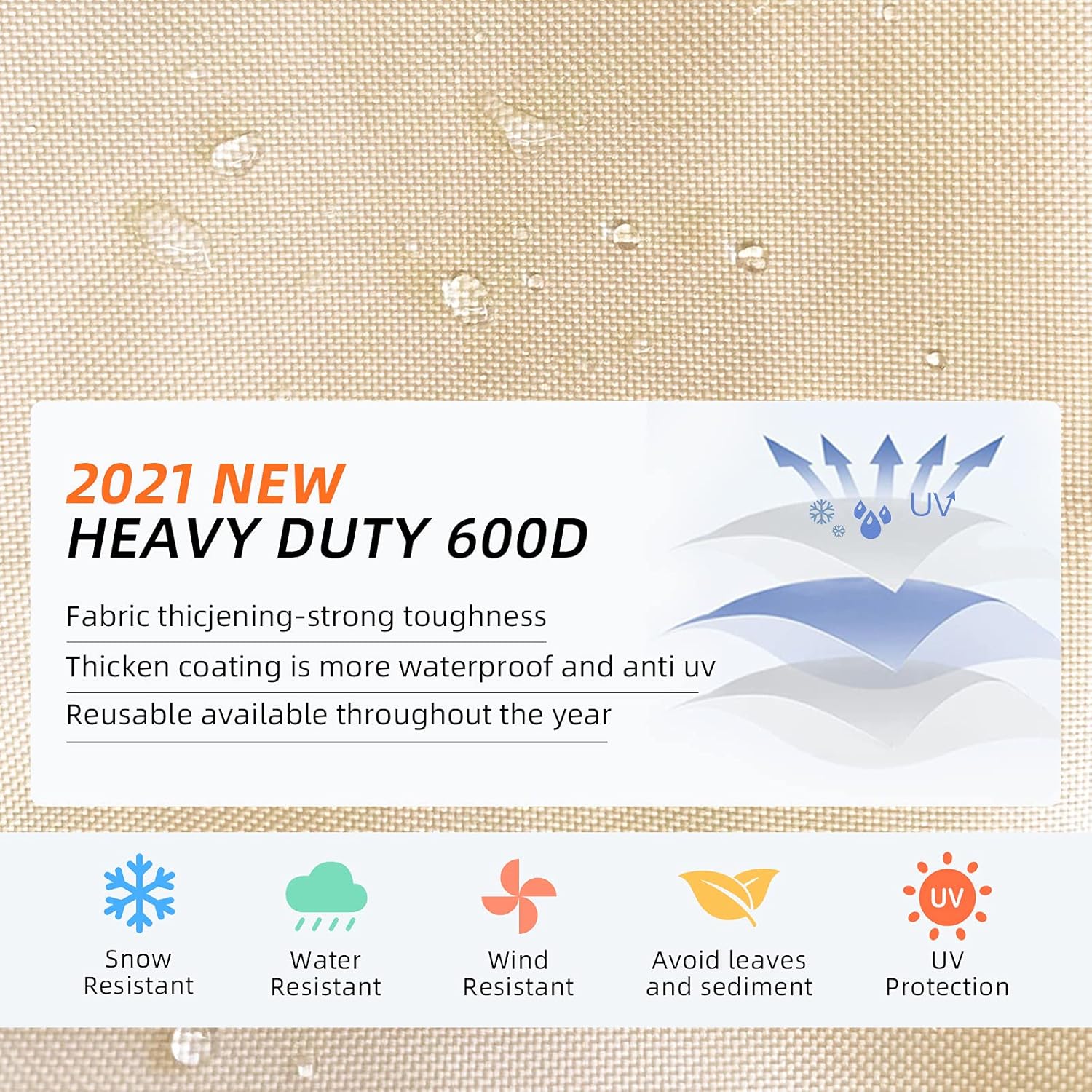 Umbrauto Patio Loveseat Sofa Cover Waterproof UV Resistant Anti-Fading Outdoor Chair Cover (78 L x 42 W x 32 H inch): Home & Kitchen