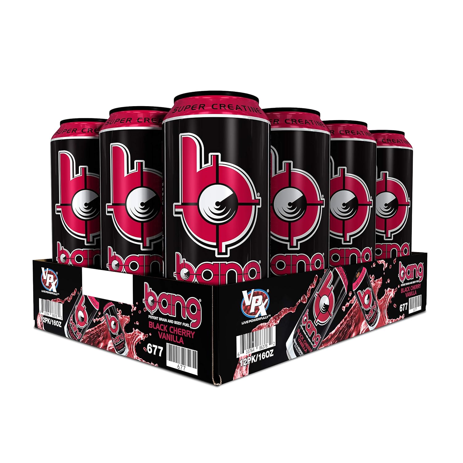 VPX Bang Rtd, Black Cherry Vanilla, 16 Fl. Oz (12 Count) : Grocery & Gourmet Food