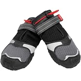 Kurgo Blaze Cross Dog Shoes, Chili Red/Black, XX Small, 2 Pack | All Season Paw Protectors, Lightweight &amp; Breathable, Water-Resistant, Reflective Accents, No-Slip, Includes 2 Shoes