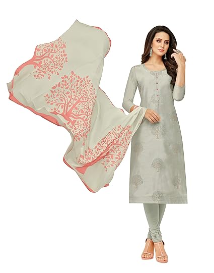 Women's Unstitched Cotton Blend Salwar 