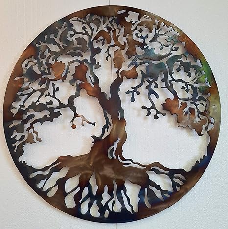Tree Life Metal Art Large Wall Decor 40 Inches 100 Cm Heat