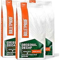 The Original Ground Decaf Coffee, Medium Roast, 3 Pack - 12 Oz, Bulletproof Keto Friendly 100% Arabica, Certified Clean…