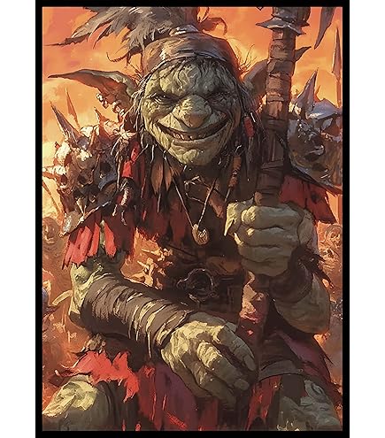 Amazon.com: Realm Guard 100ct Textured TCG/MTG Card Art Sleeves (Goblin  Army) : Toys & Games