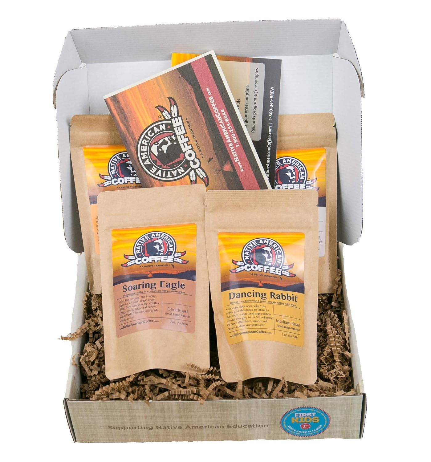 Specialty Coffee Whole Bean Sampler - Sample Gourmet Arabica Coffee Beans From All Over the World - Premium Gift Box for All Occasions - Fresh Roasted in USA, by Native American Coffee