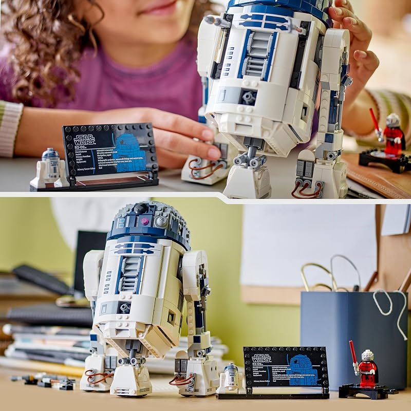 Star Wars 75379 R2-D2 Spielzeug – Spielfigur zum Ausstellen mit drehbarem Kopf, Periskop und Werkzeugen mit Darth Malak Minifigur – Geschenk für Jungs ab 10 Jahren und Erwachsene — Foto 5 von 8