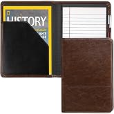 Gorbado Padfolio/Portfolio Binder, Mini Padfolio Portfolio Binder 5 x 8 Legal Writing Pad, A5 Document Organizer Folder for Men Women,Brown.