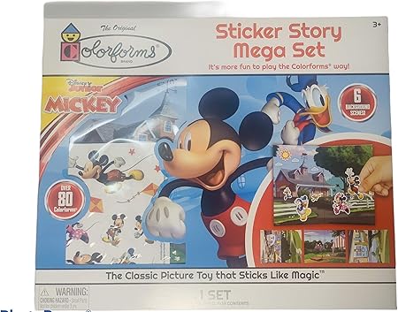Amazon Peachtree Plaything Colorformsステッカーストーリー メガセット ミッキーマウス トロールワールドツアー ディズニープリンセスとジュラシックパーク ミッキーマウス ポータブル ポケットゲーム おもちゃ