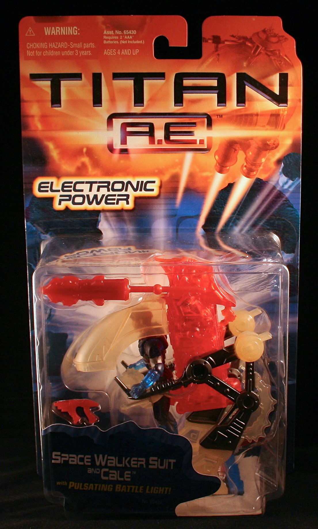 Titan A.E. Space Walker Suit & CALE w/ Pulsating Battle Light Electronic Power 2000 Action Figure