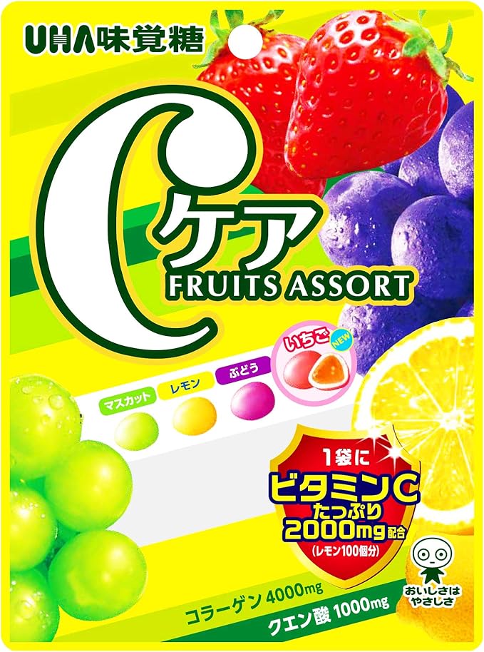 Amazon 味覚糖 Cケアジューシーコラーゲン フルーツアソート 60g 10袋 Uha味覚糖 あめ キャンディ 通販